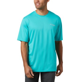 Pánské Tričko Columbia PFG Zero Rules Short Sleeve Světle Tyrkysové MXSAIK024